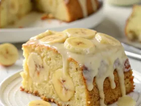 Banana Pudding Cake with Vanilla Glaze