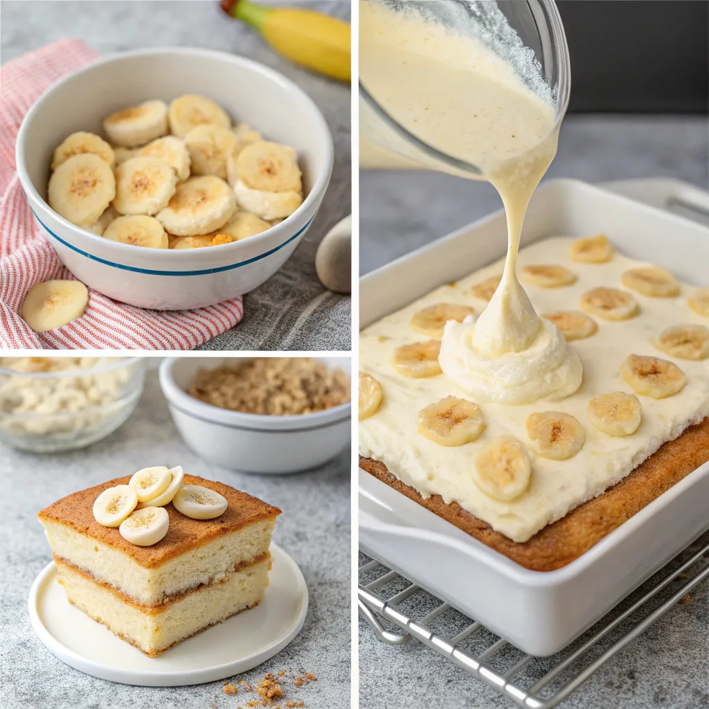 Banana Pudding Cake with Vanilla Glaze