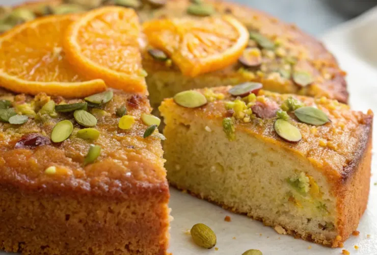 Flourless Orange, Pistachio & Almond Cake