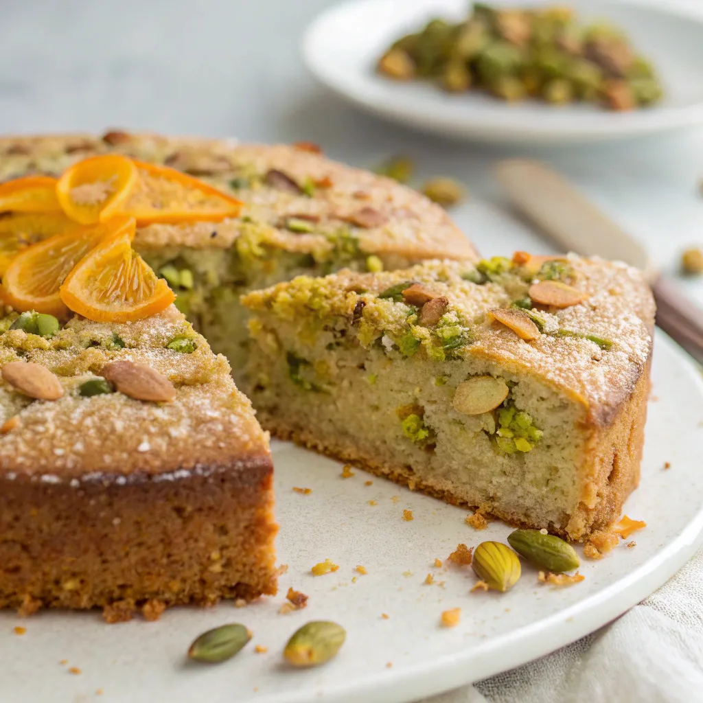 Flourless Orange, Pistachio & Almond Cake