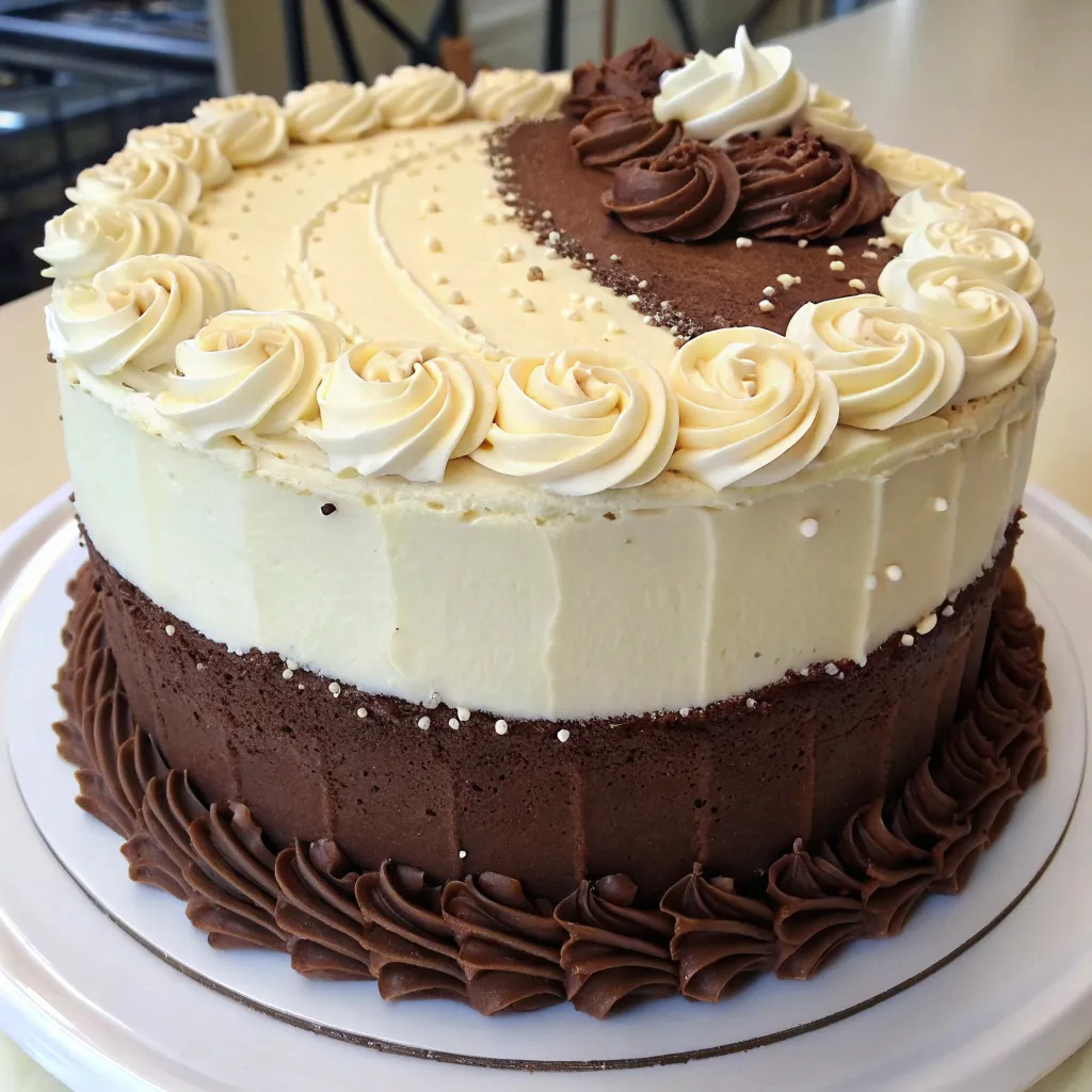 Rich Chocolate and Vanilla Cake