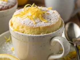 lemon Ricotta Cottage Cheese Mug Cake
