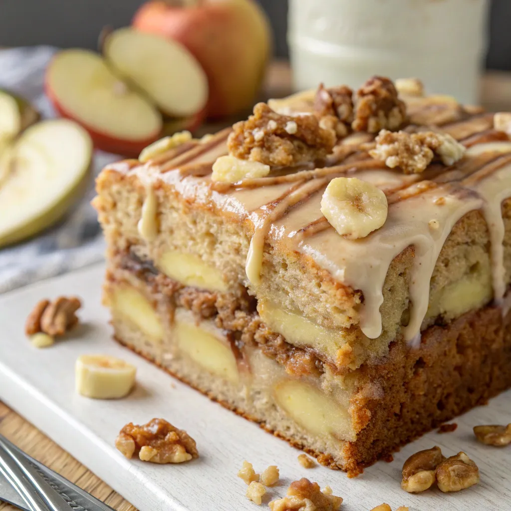 Banana Apple Walnut Cake
