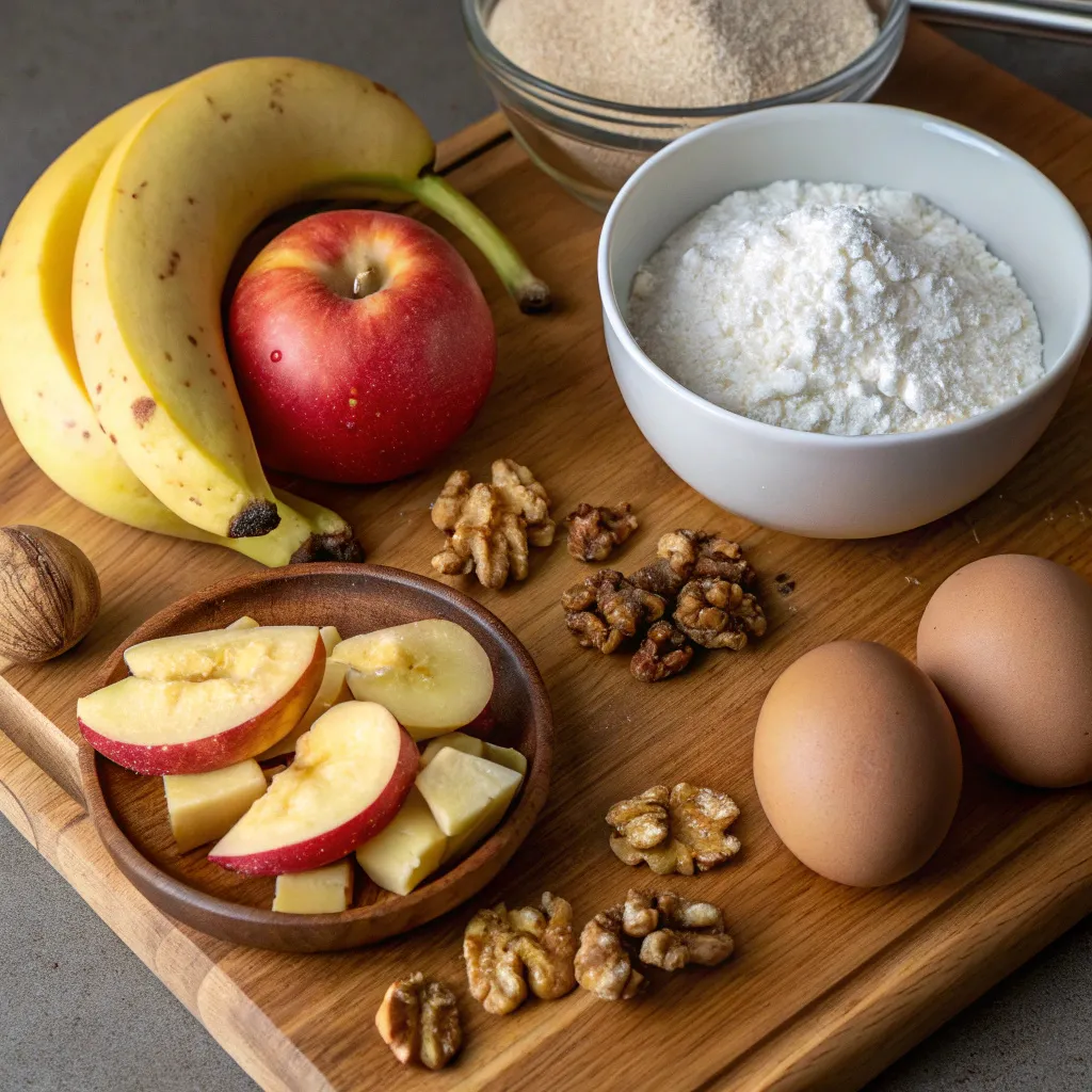 Banana Apple Walnut Cake