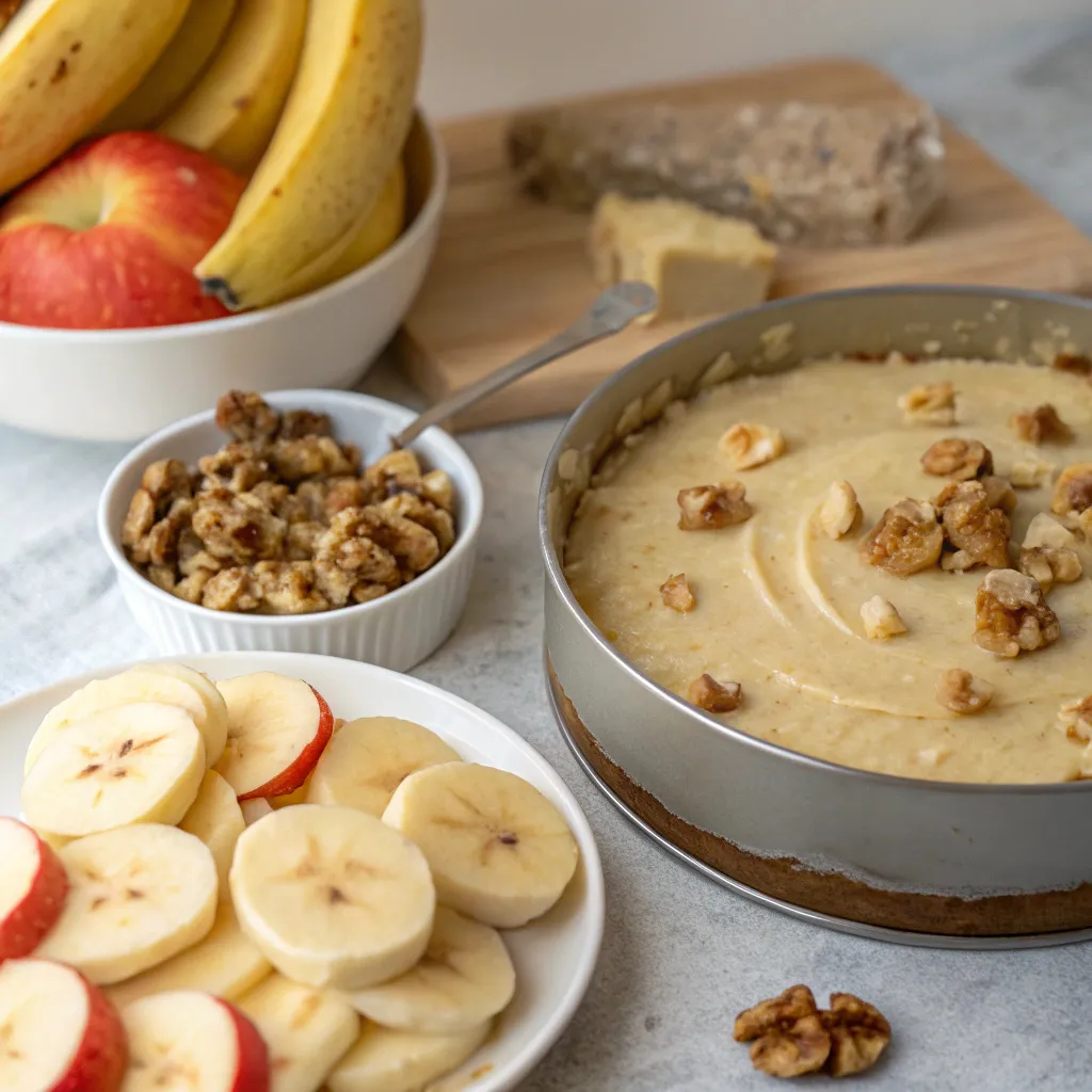 Banana Apple Walnut Cake