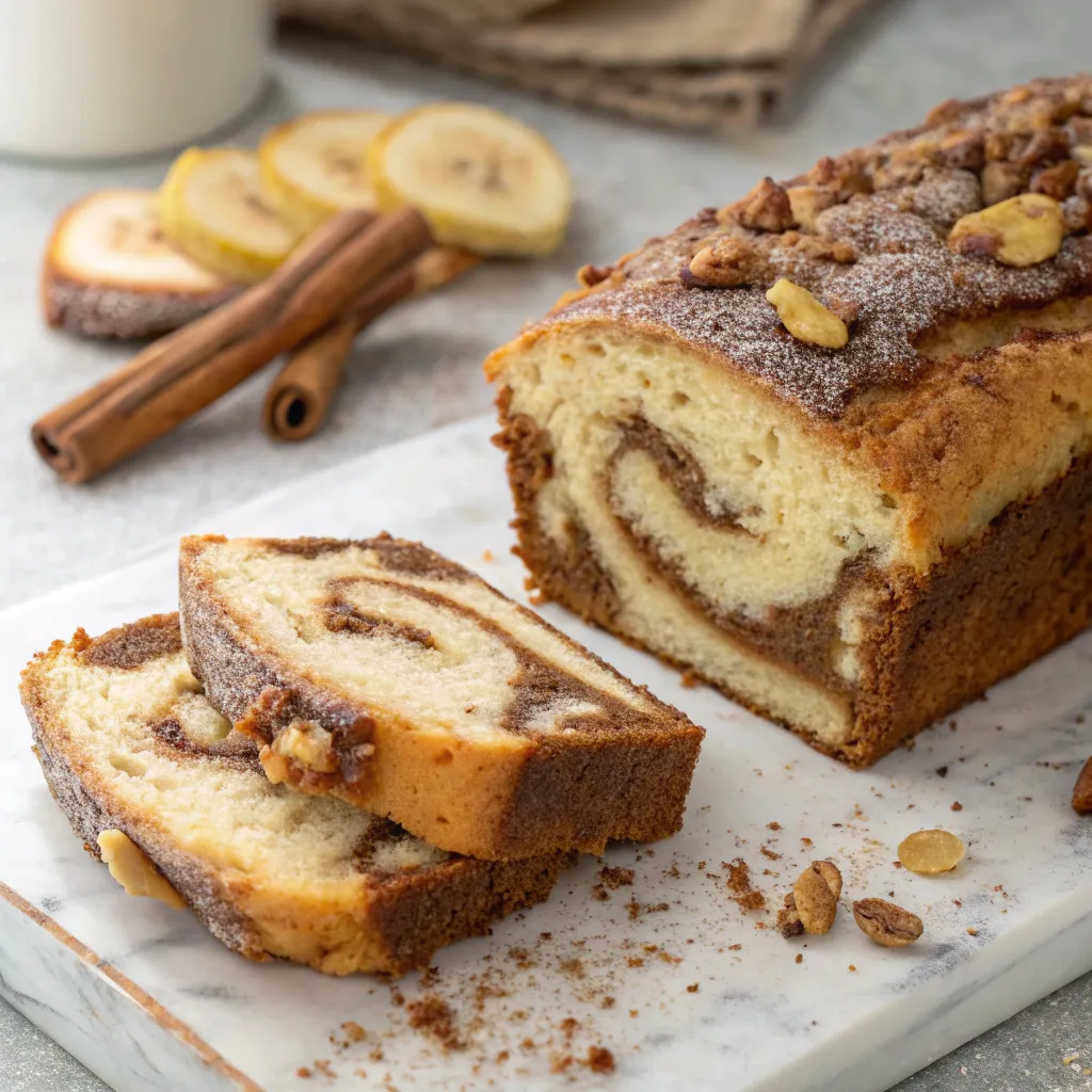 Cinnamon Swirl Cottage Cheese Banana Bread