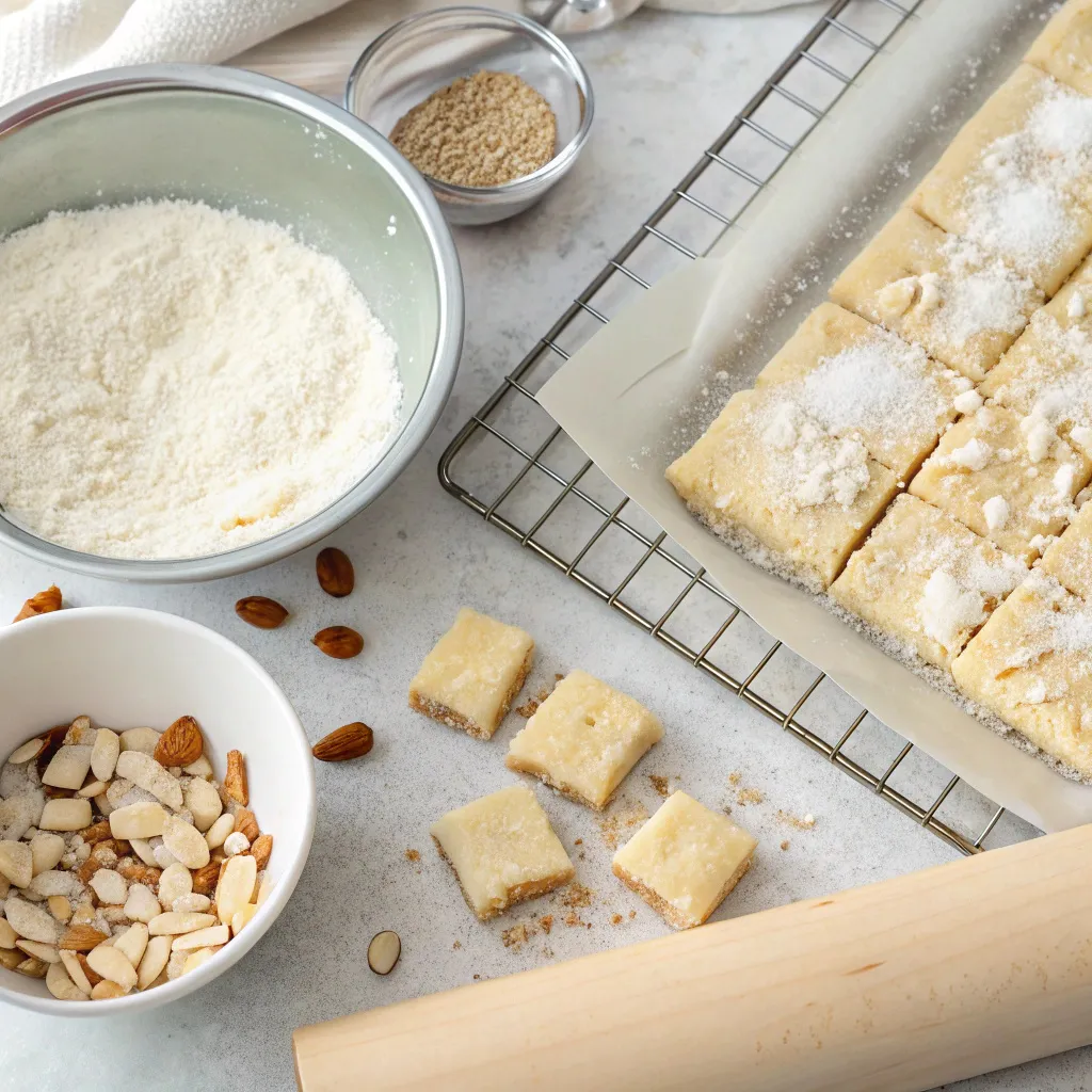 Coconut Almond Shortbread Bars