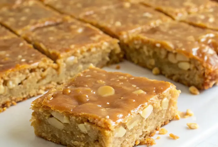 Condensed Milk Anzac Biscuit Slab