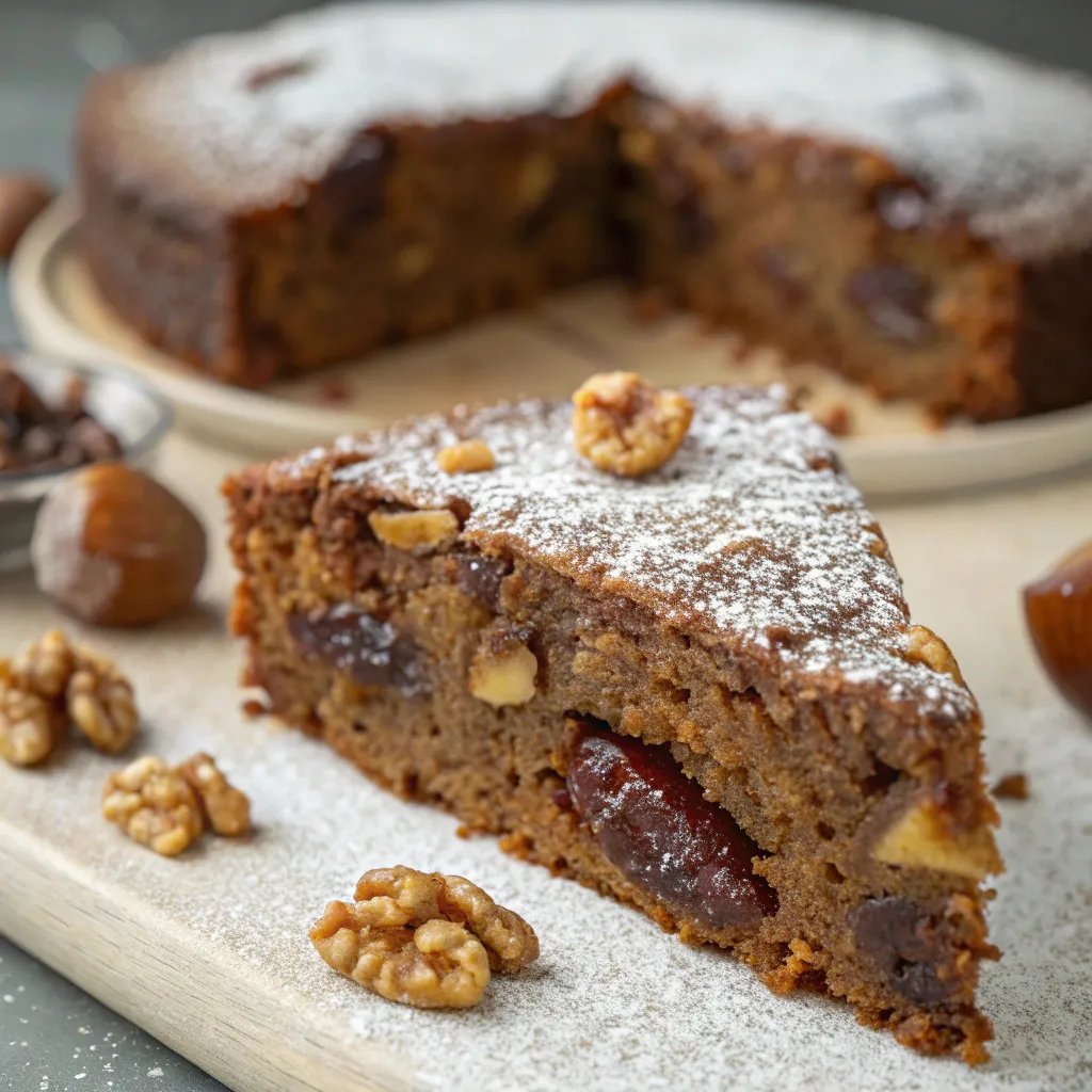 Date and Walnut Cake (No Flour)