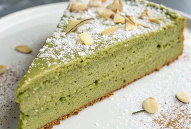 Flourless Matcha Coconut Cake