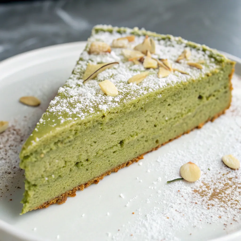 Flourless Matcha Coconut Cake