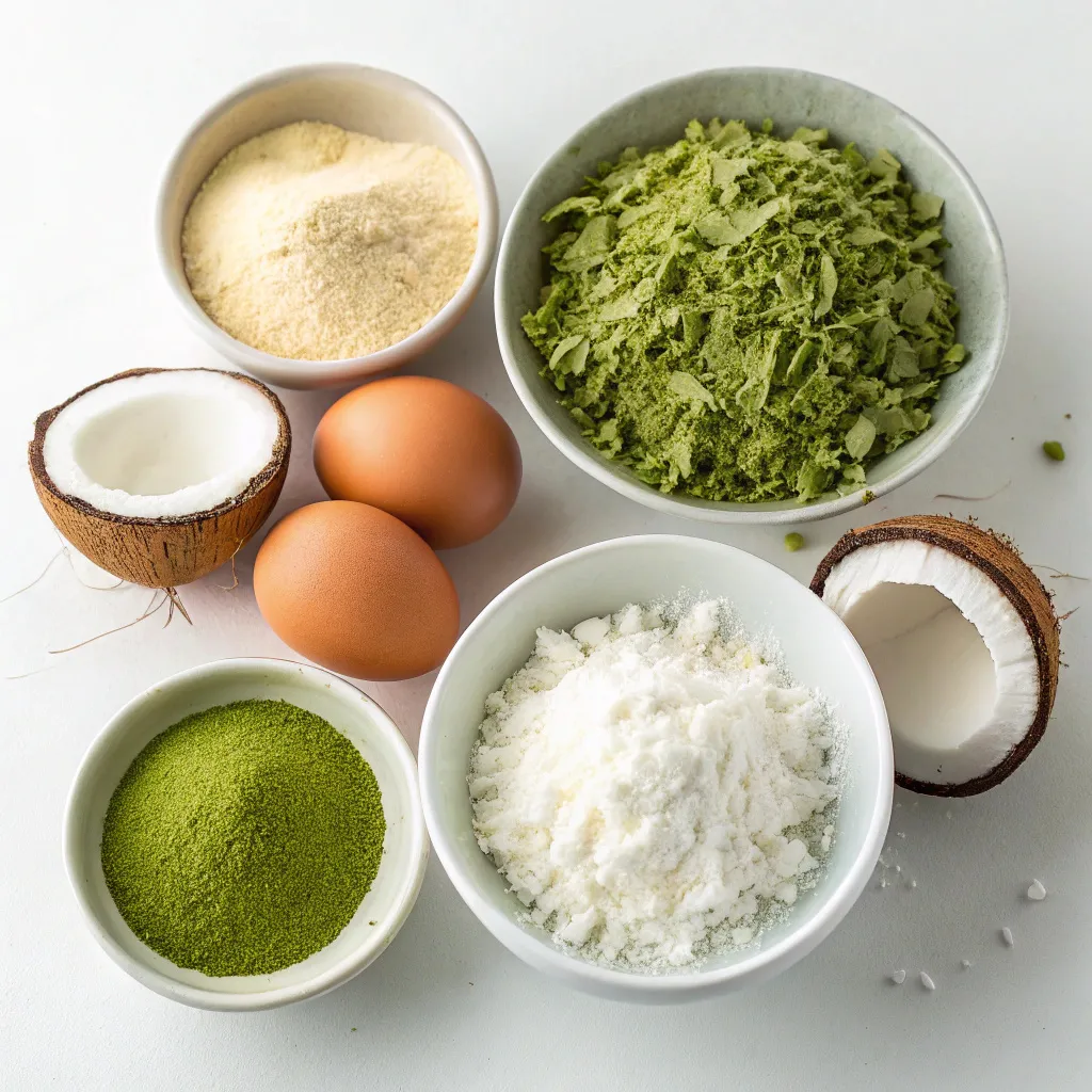 Flourless Matcha Coconut Cake
