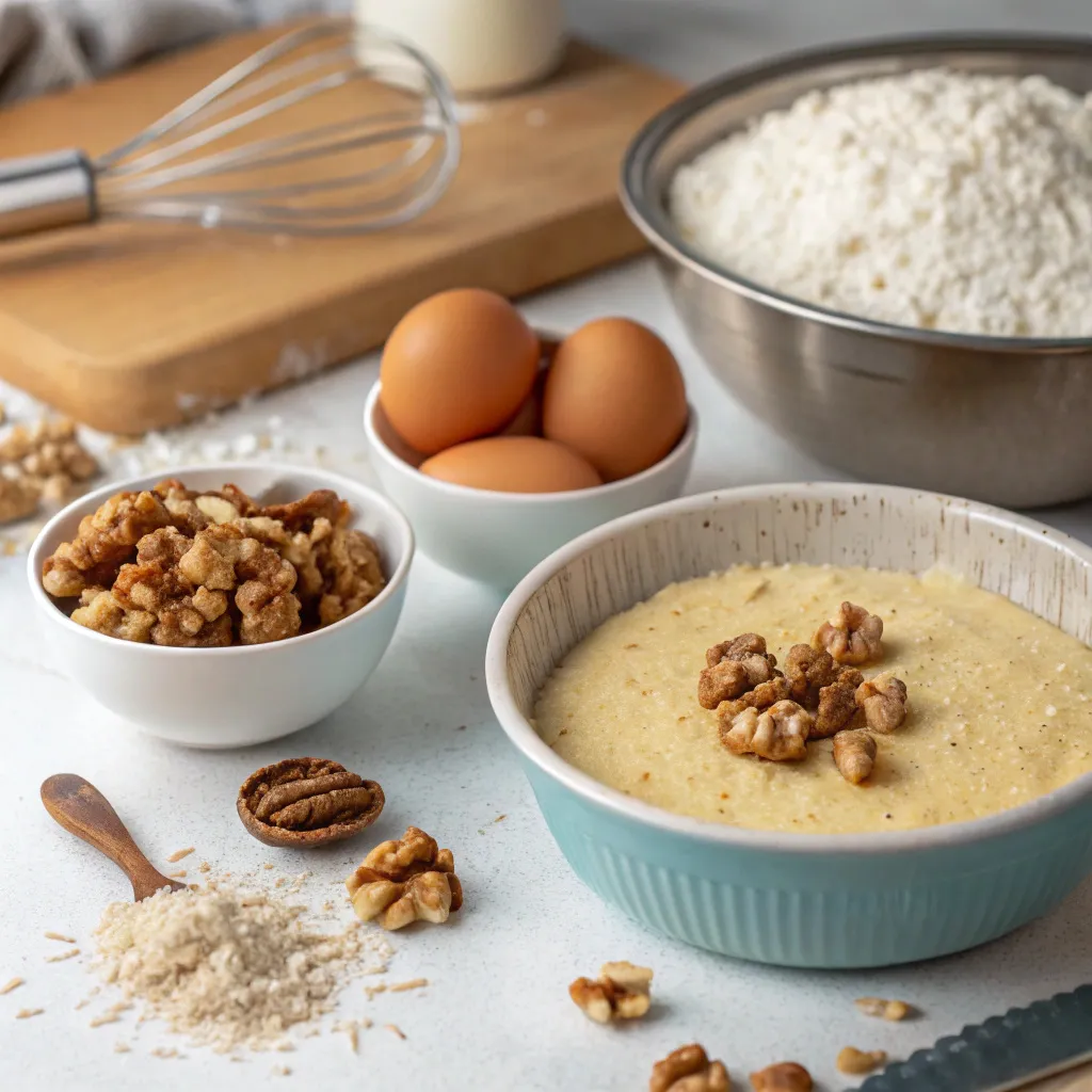 Flourless Walnut Coconut Cake