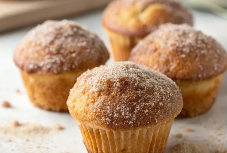Fluffy Cinnamon Sugar Donut Muffins