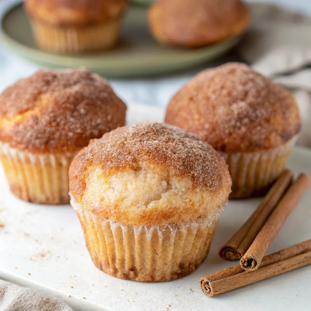 Fluffy Cinnamon Sugar Donut Muffins