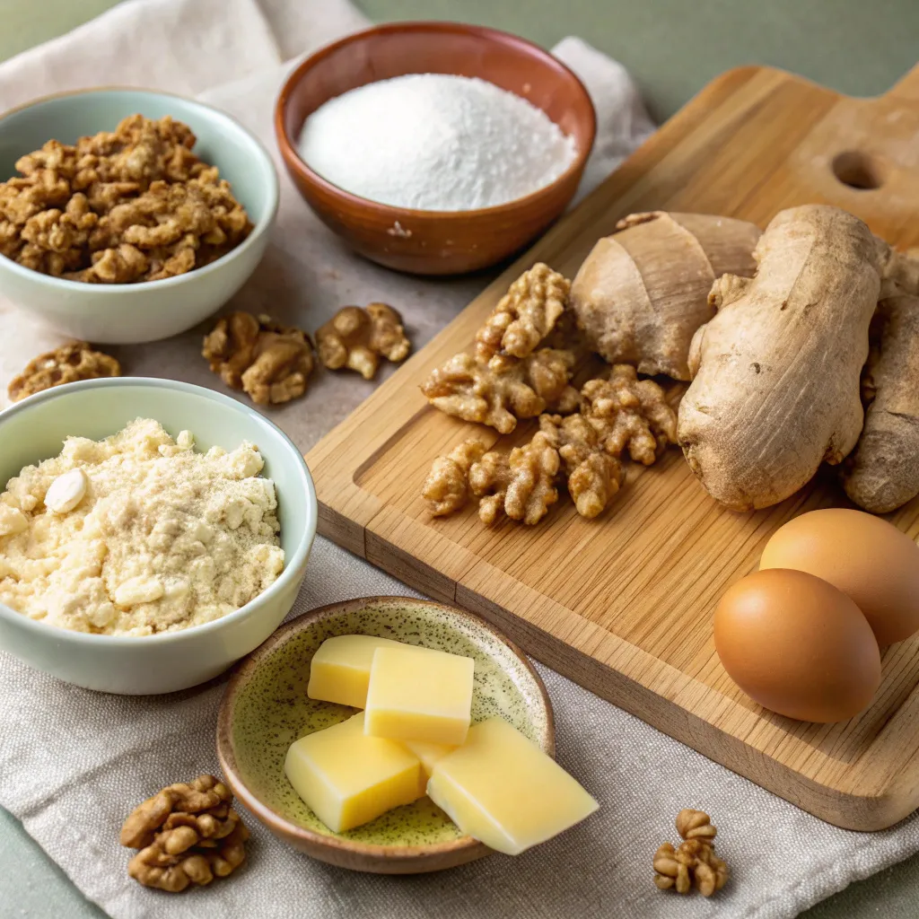 Ginger and Walnut Cake