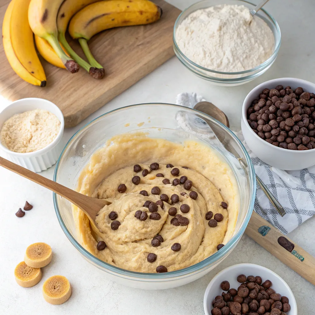 Greek Yogurt Banana Bread Blondies with Chocolate Chips