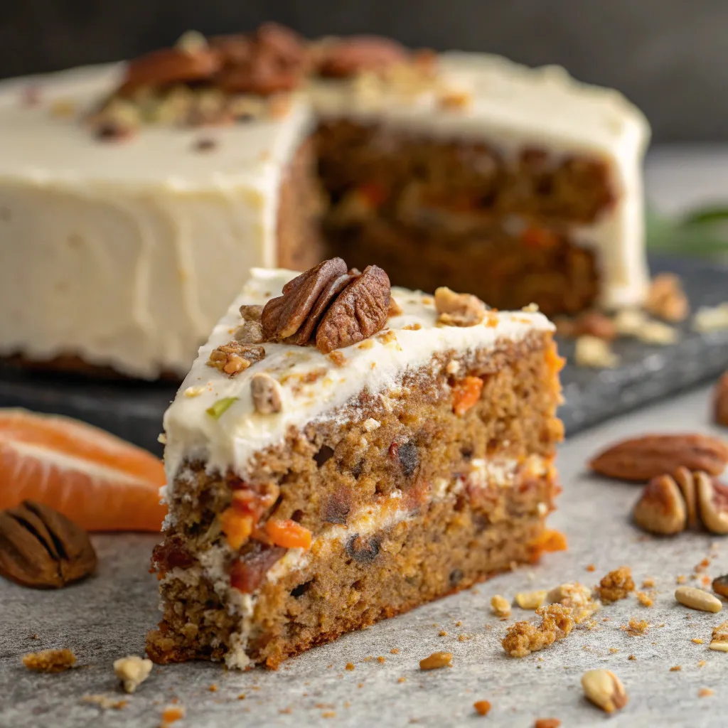 Ground Pecan Carrot Cake