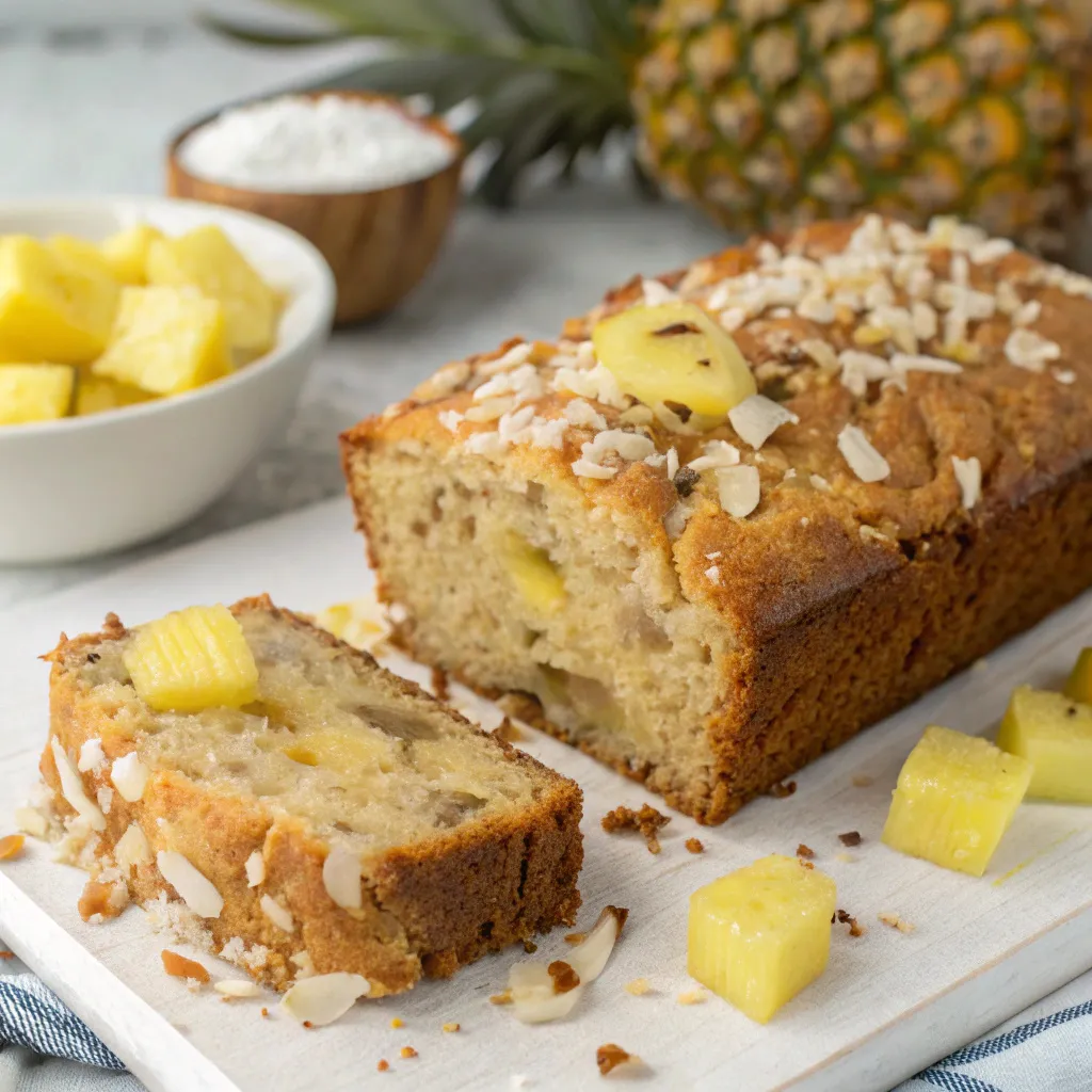 Hawaiian Banana Bread with Pineapple & Coconut Bliss