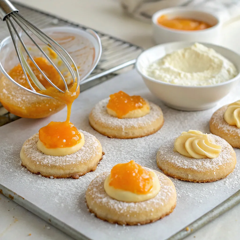 Italian Almond Biscuits with Orange Cream