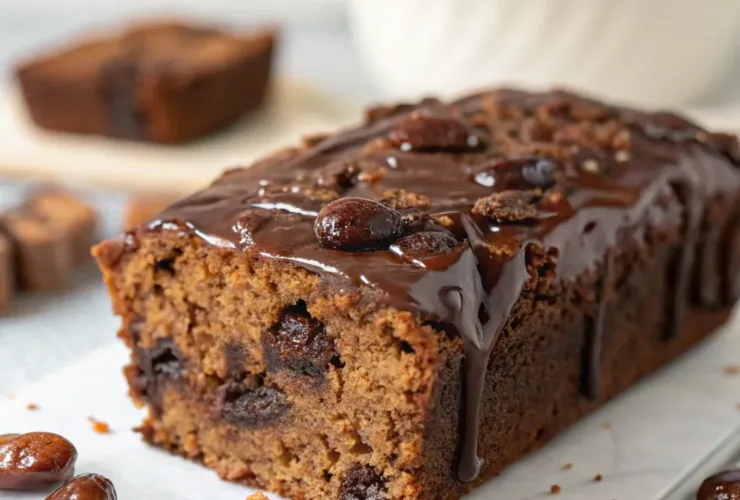 Mocha Date Loaf Cake