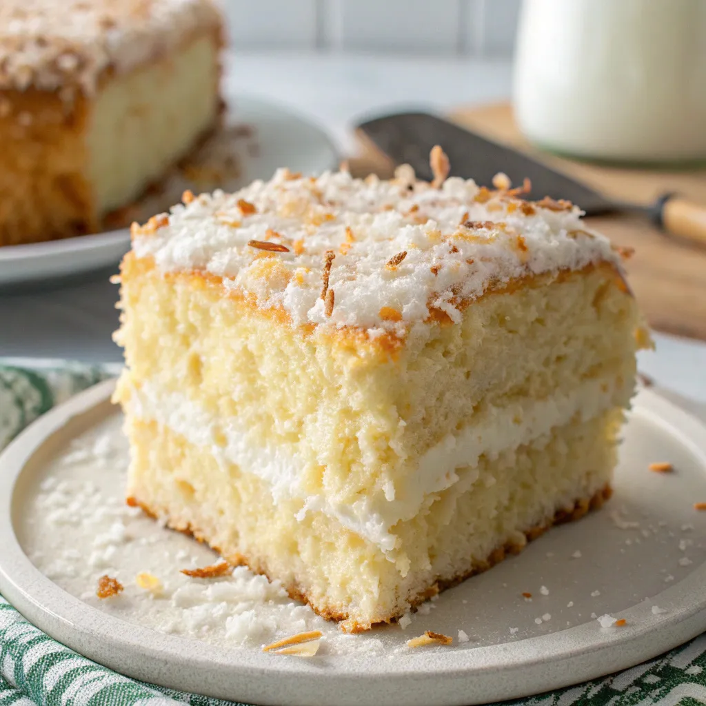 Moist Coconut Puff-Puff Cake