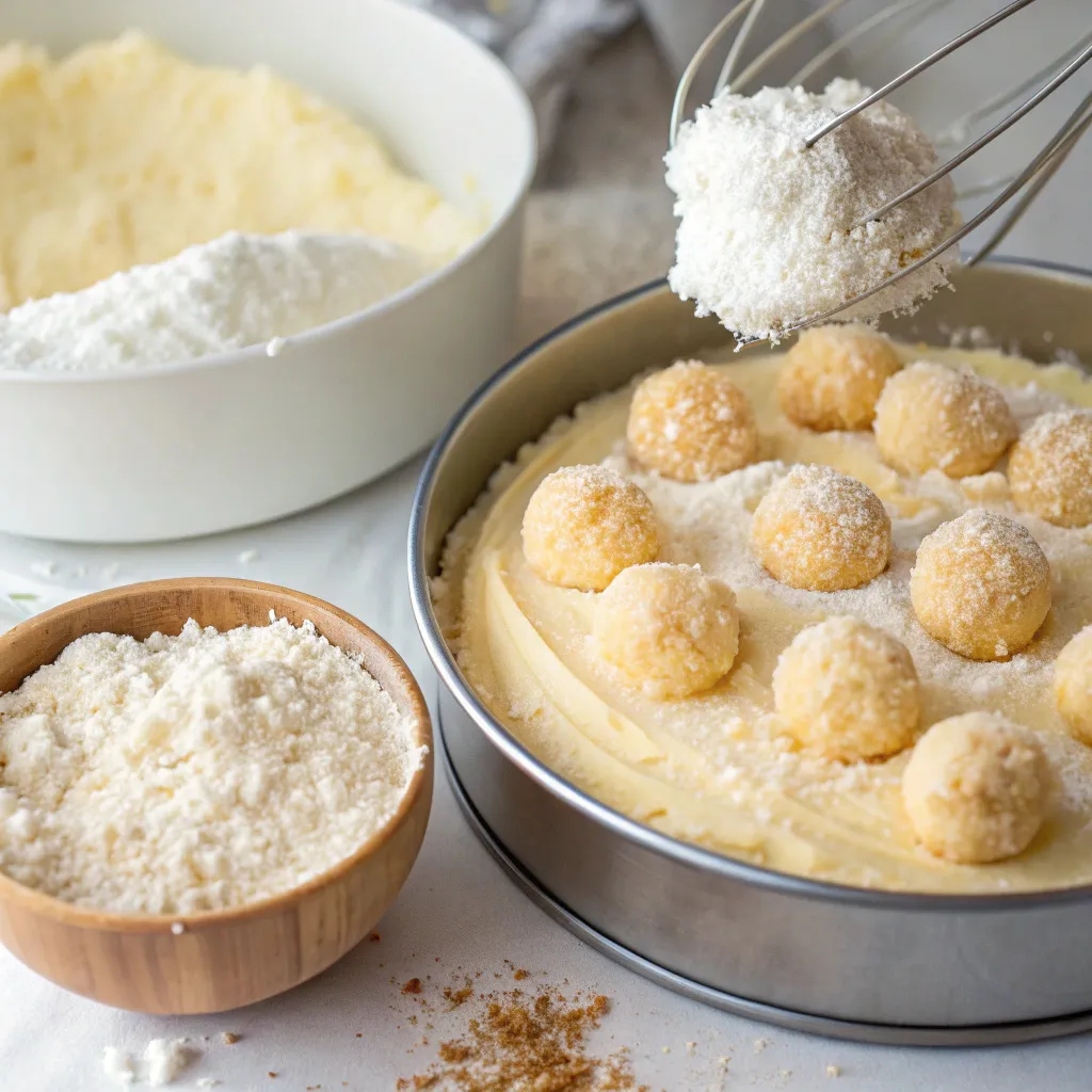 Moist Coconut Puff-Puff Cake