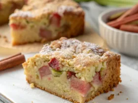 Sour Cream Rhubarb Coffee Cake