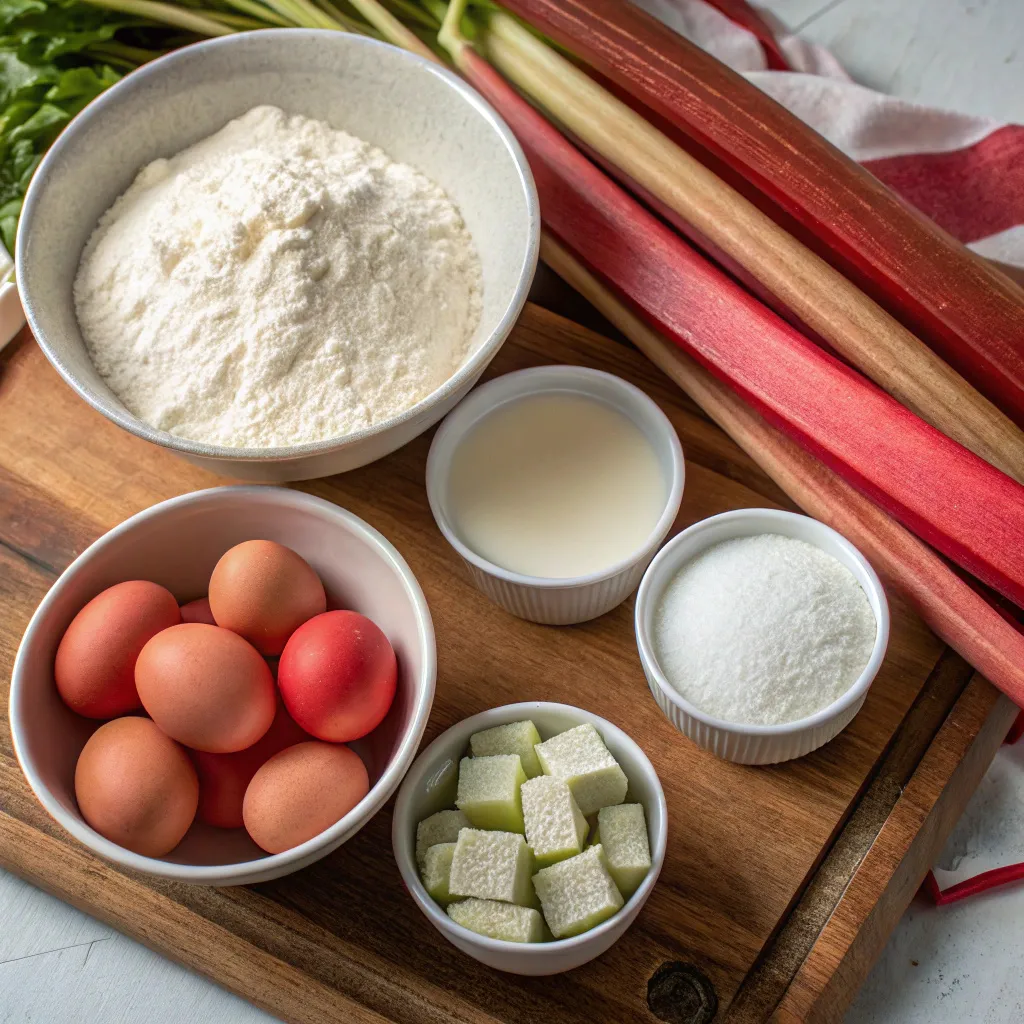 Sour Cream Rhubarb Coffee Cake