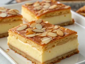 Almond Galaktoboureko Custard Slices