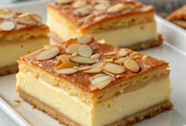 Almond Galaktoboureko Custard Slices