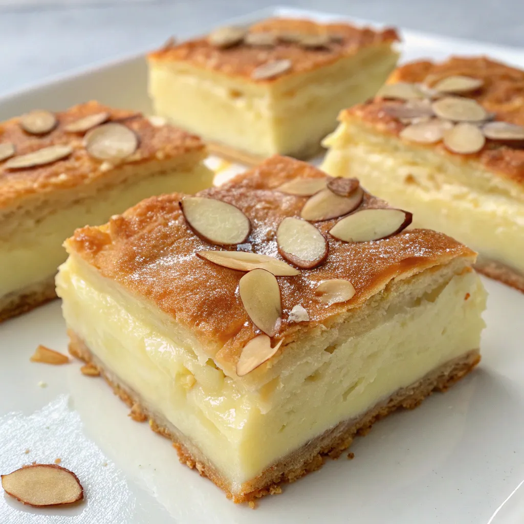Almond Galaktoboureko Custard Slices