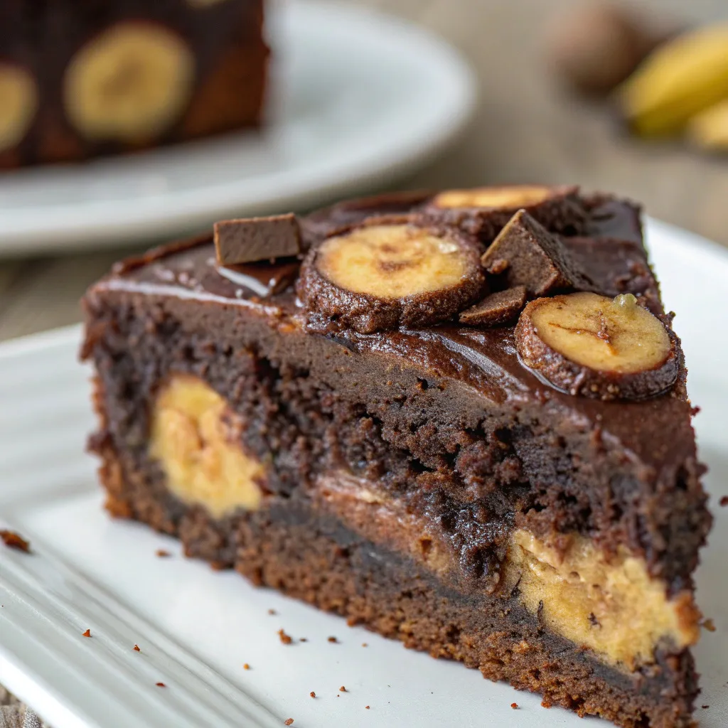 Banana Chocolate Flourless Cake