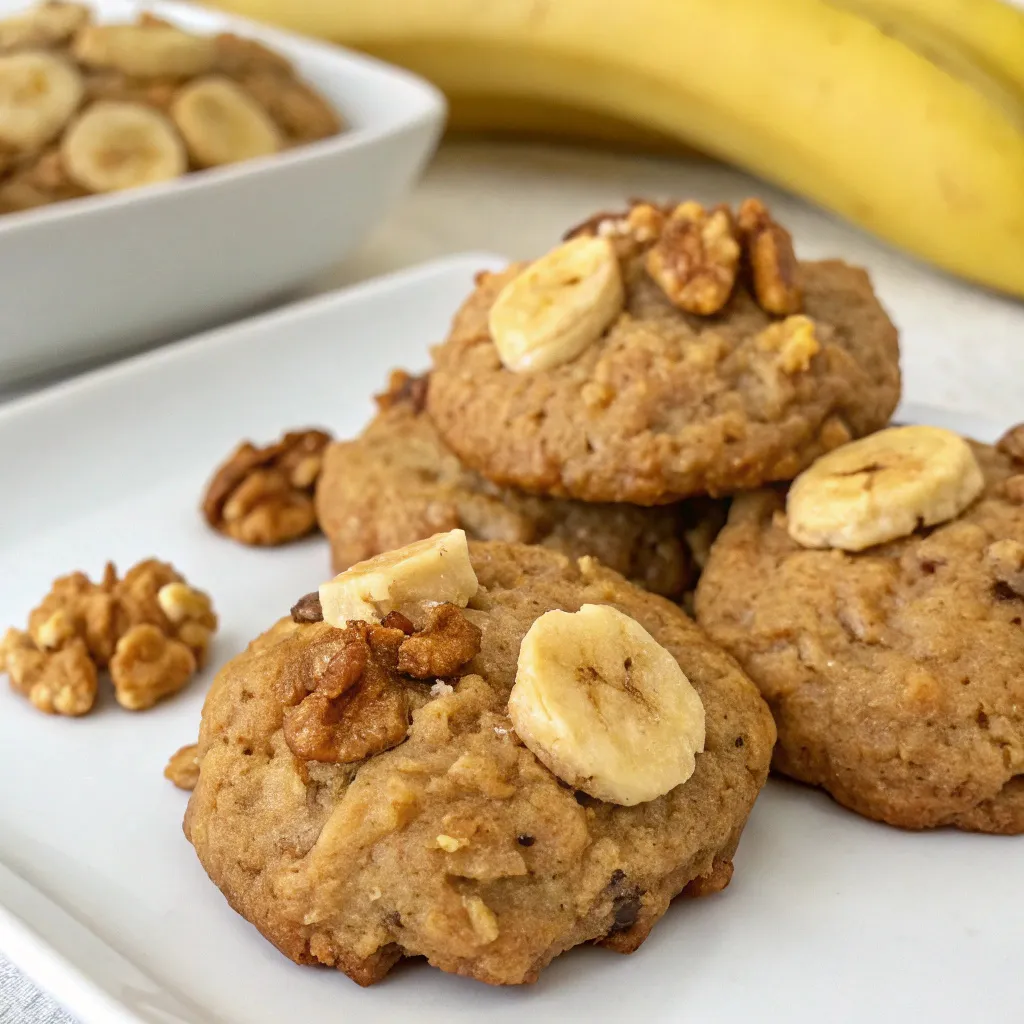 Banana Walnut Breakfast Cookies