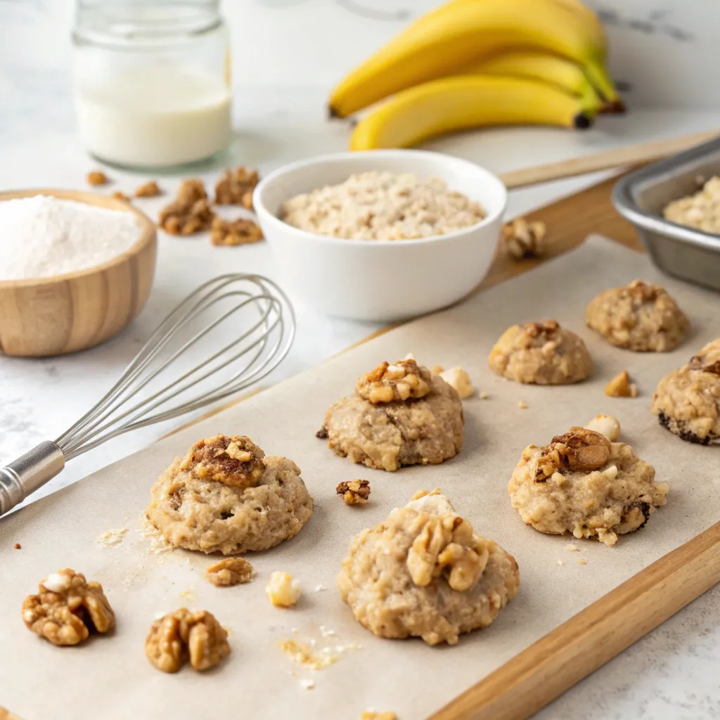 Banana Walnut Breakfast Cookies