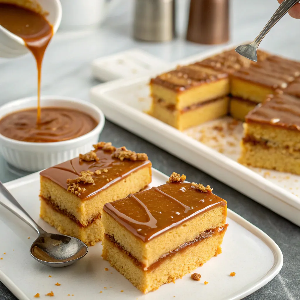 Café‑Style Caramel Coffee Cake Slice