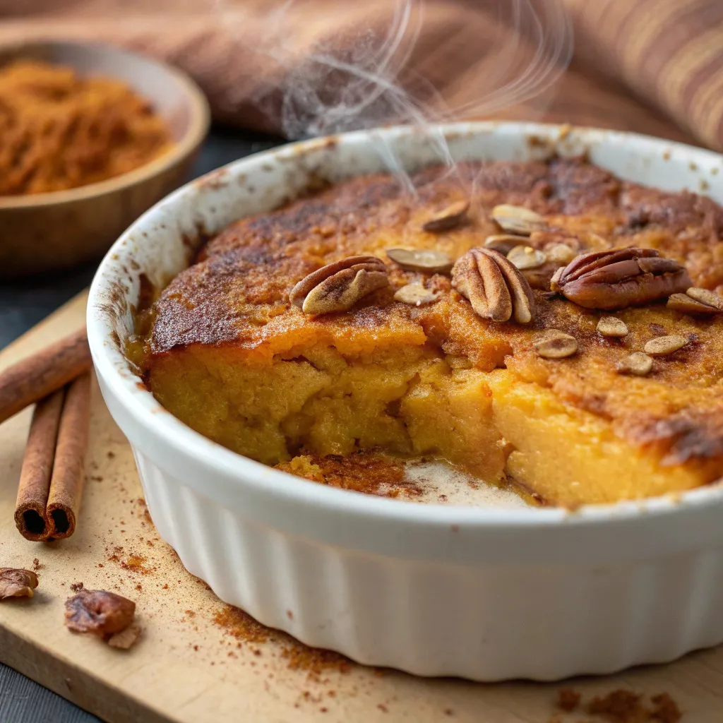 Caribbean Sweet Potato Cobbler Pudding