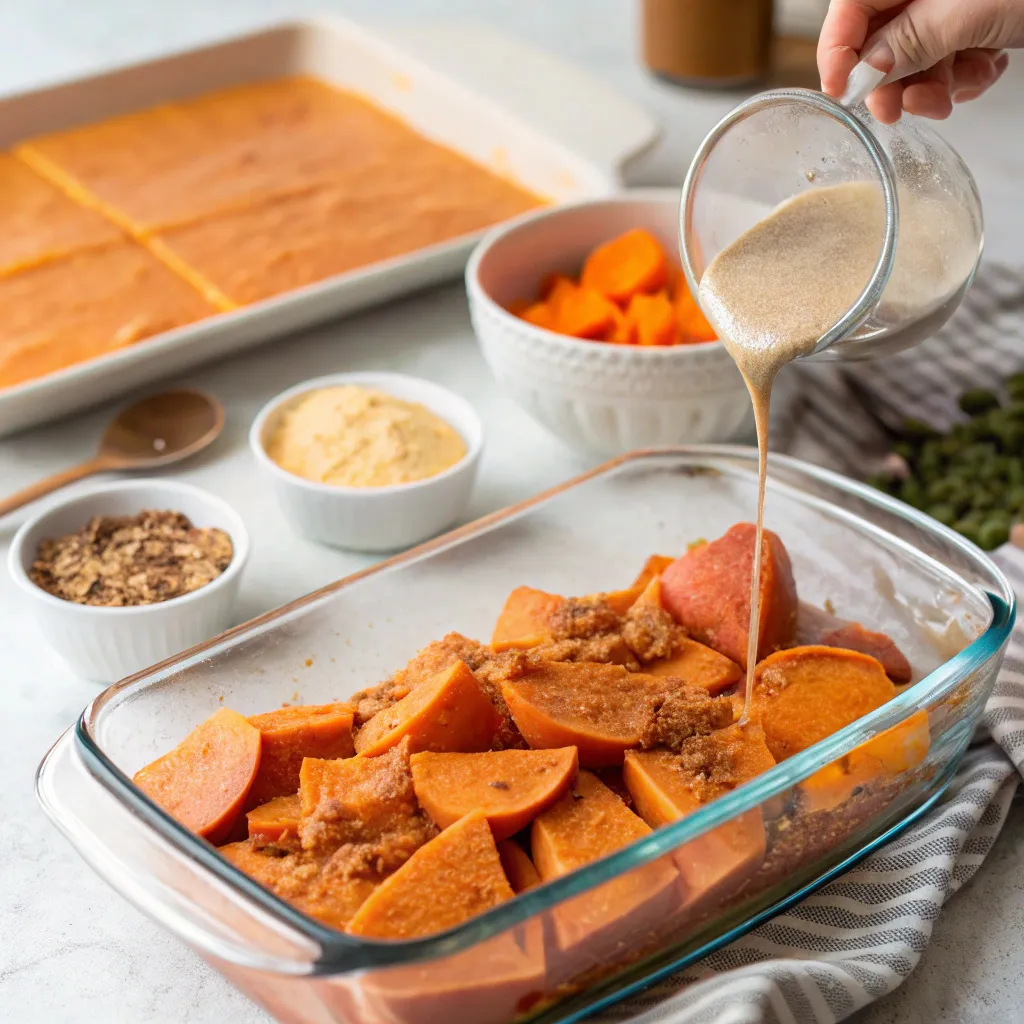 Caribbean Sweet Potato Cobbler Pudding