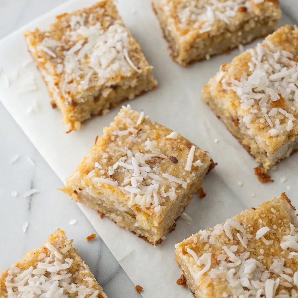 Chewy Coconut Squares