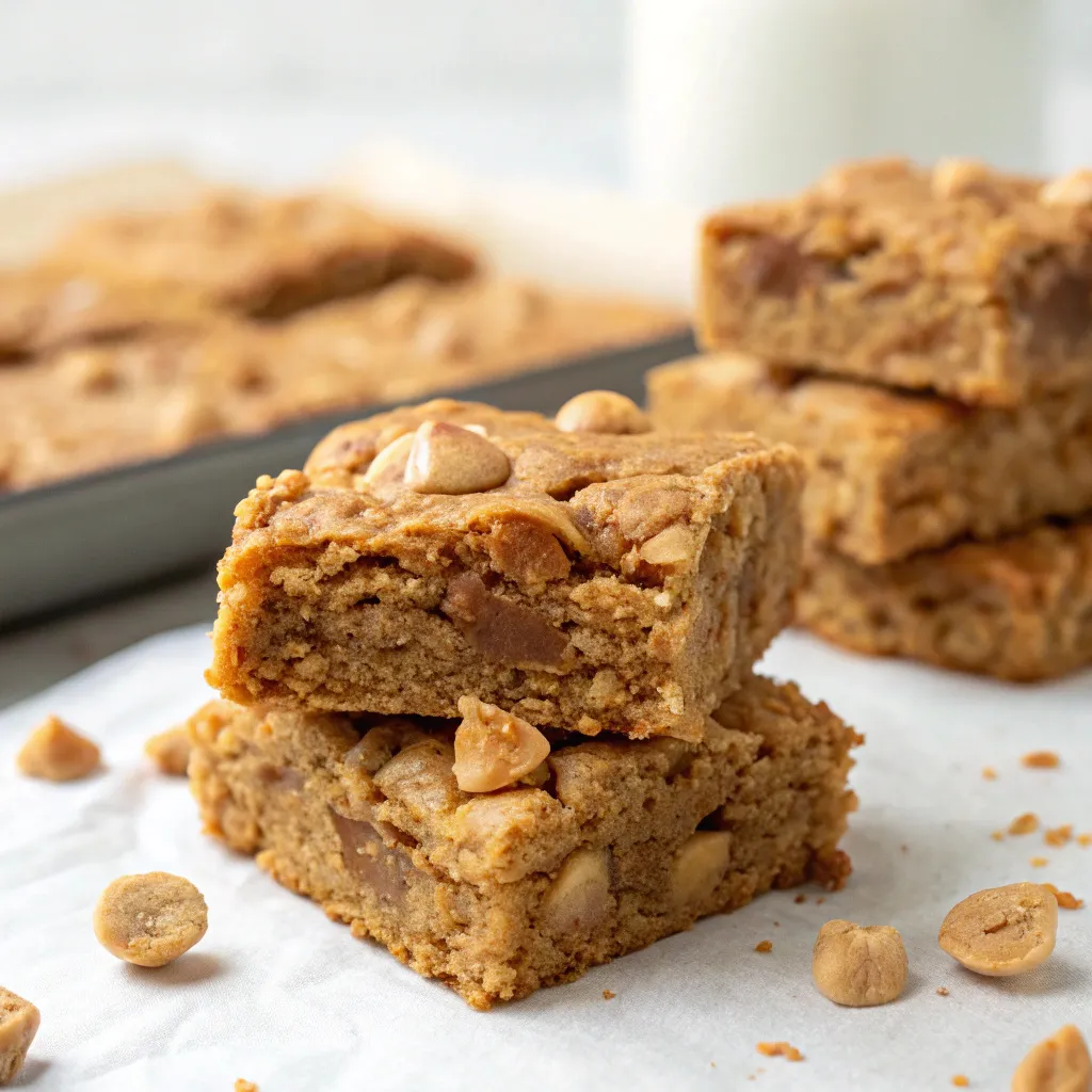 Chewy Peanut Butter Greek Yogurt Oatmeal Cookie Bars