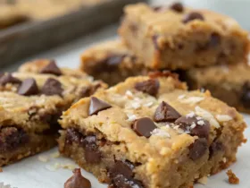 Coconut Toffee Chocolate Chip Cookie Bars
