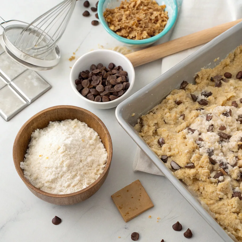 Coconut Toffee Chocolate Chip Cookie Bars