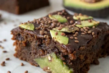 Flaxseed Chocolate Avocado Cake