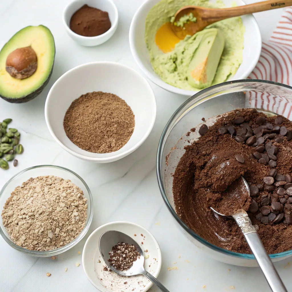 Flaxseed Chocolate Avocado Cake