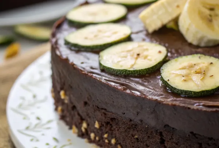 Flourless Chocolate Zucchini Cake with Banana
