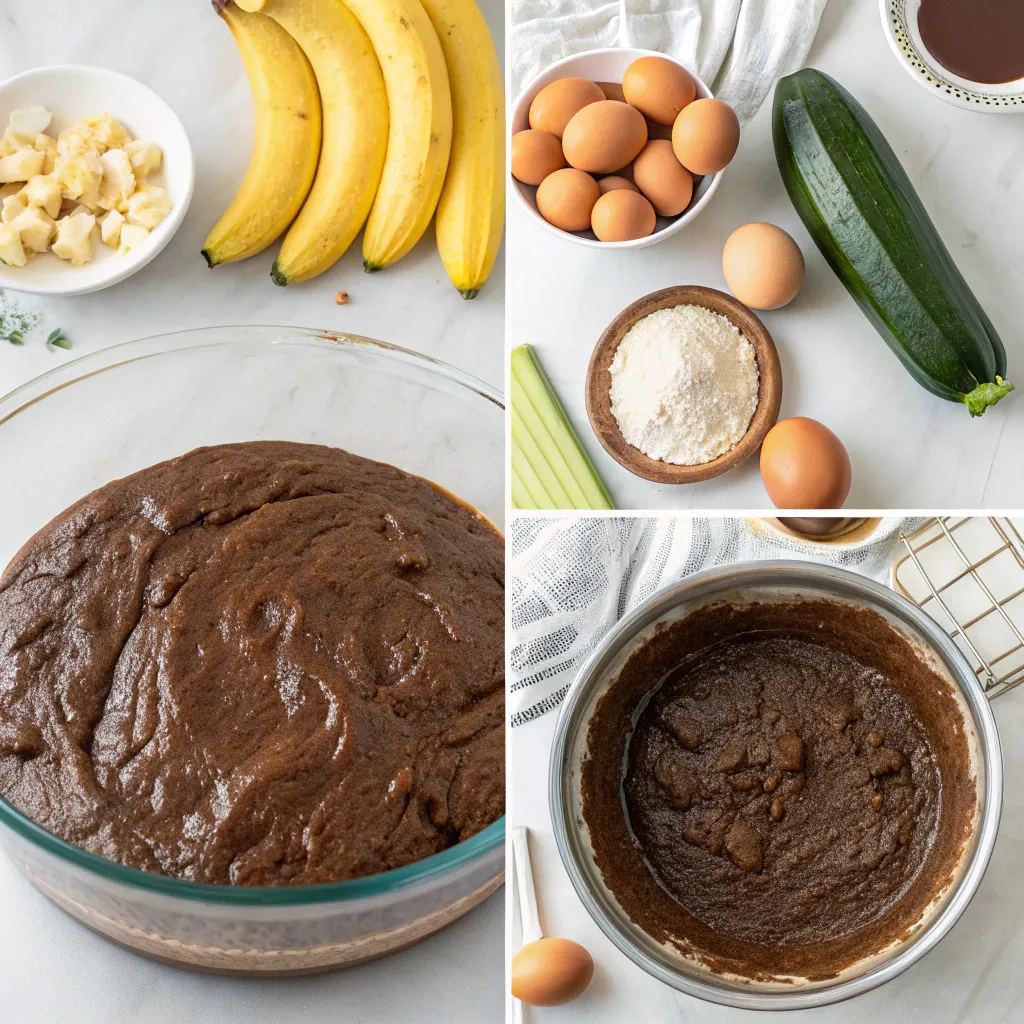 Flourless Chocolate Zucchini Cake with Banana