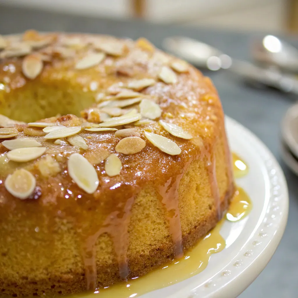 Flourless Lemon Almond Cake with Honey Glaze