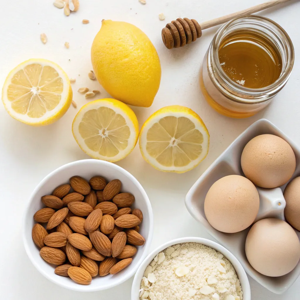 Flourless Lemon Almond Cake with Honey Glaze