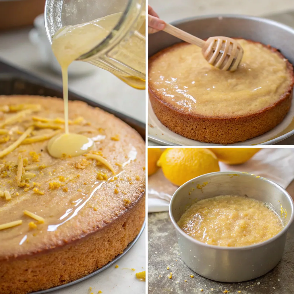 Flourless Lemon Almond Cake with Honey Glaze