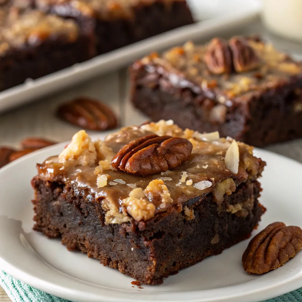 Decadent German Chocolate Brownies